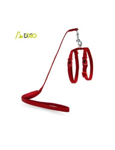 ARNES + TIRADOR DE NYLON P/ GATO DOCO -ROJO- REF DCAT2011072
