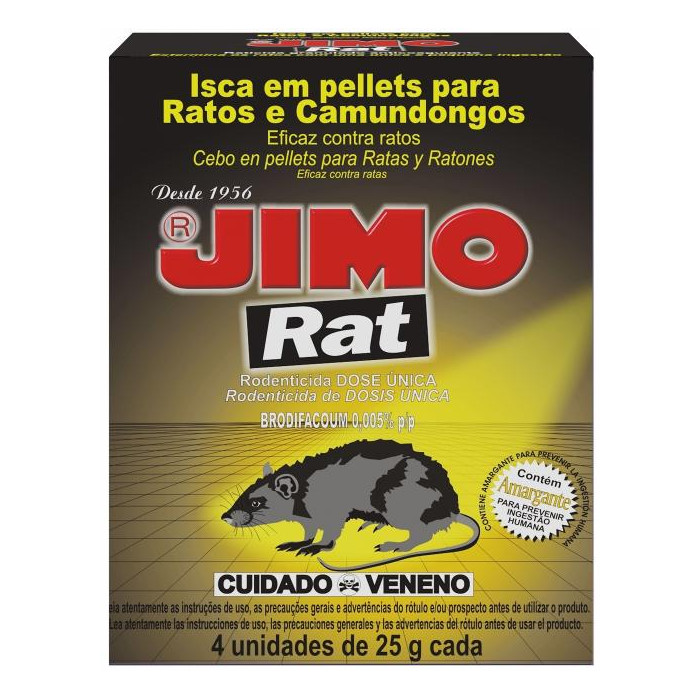 JIMO RAT X 100 GRAMOS (4 SOBRES X 25 GRAMOS)