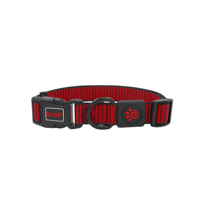 COLLAR DE NYLON DOCO PATTERN -ROJO- L REF DCS008