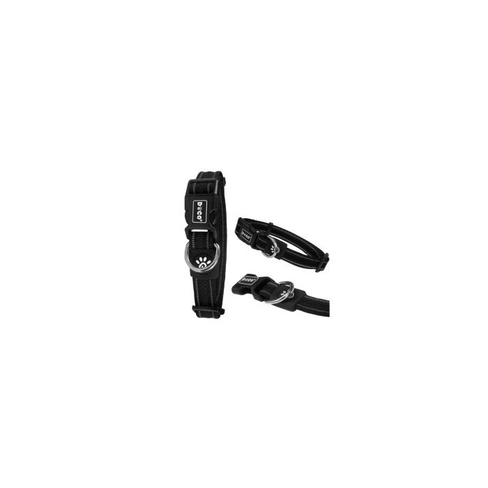 COLLAR DE NYLON DOCO REFLECTIVA -NEGRO- M REF DCA002