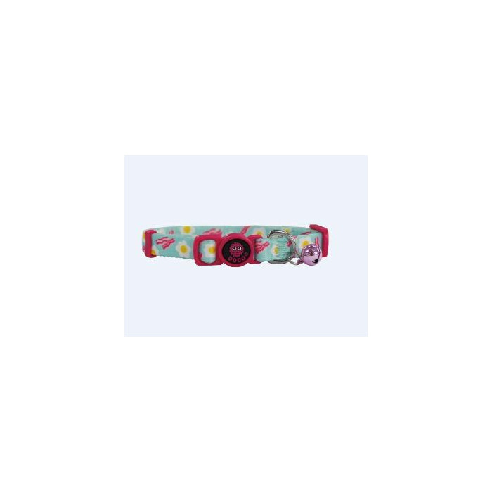 COLLAR DE NYLON P GATO DOCO -ESTAMPADO CELESTE- REF DCAT002