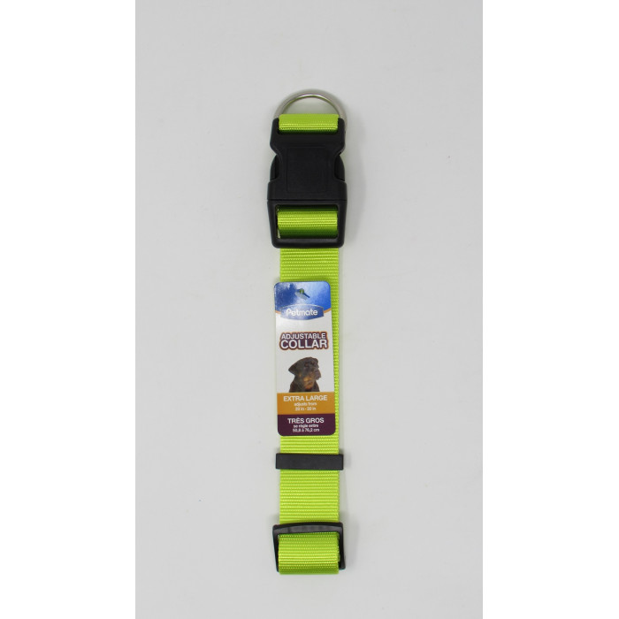 COLLAR PETMATE NYLON ADJUST. VERDE NEON XGRANDE REF. 13639