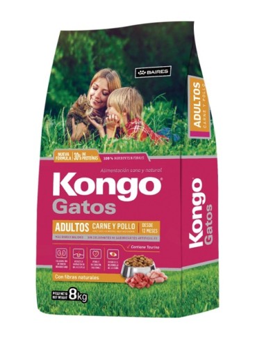 KONGO GATOS CARNE & POLLO X 8 KG
