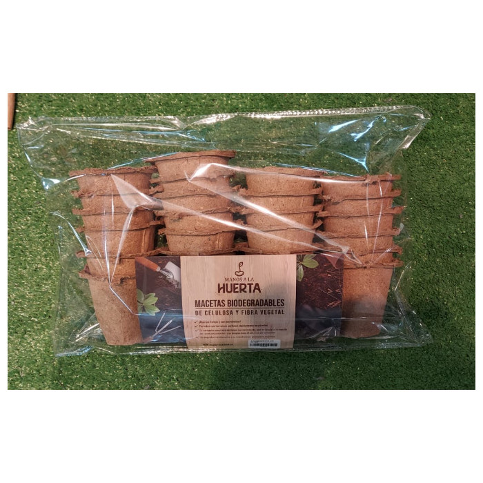 MACETAS BIODEGRADABLE X 25 UNIDADES DE 6 (D) X 7 (H)