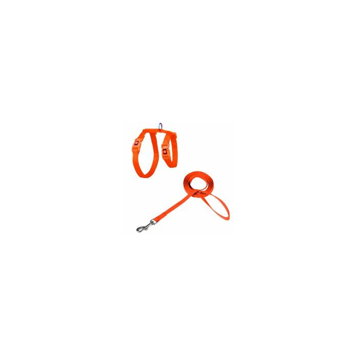 ARNES + TIRADOR DE NYLON P GATO DOCO -NARANJA- REF DCAT2011072