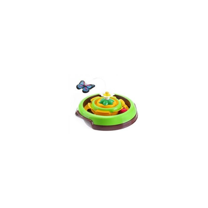 JUGUETE PARA GATO -CAT SPIN- PLATO CON PELOTA Y MARIPOSA REF.: 20282
