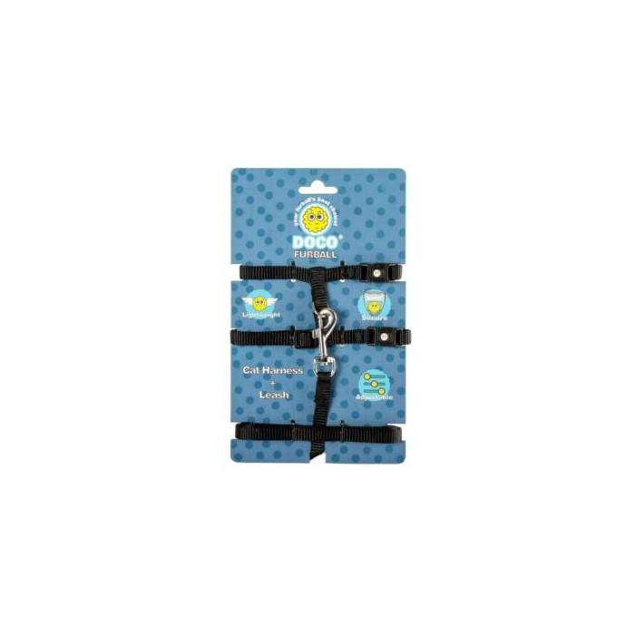 ARNES + TIRADOR DE NYLON P GATO DOCO -NEGRO- REF DCAT2011072