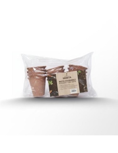 MACETAS BIODEGRADABLE X 12 UNIDADES DE 8 (D) X 9 (H)