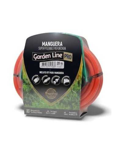 MANGUERA GARDEN LINE PRO SUPER FLEXIBLE X 20 METROS (CON PICOS)