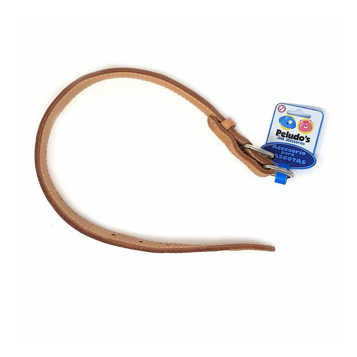 COLLAR Nº 7 DE CUERO NATURAL