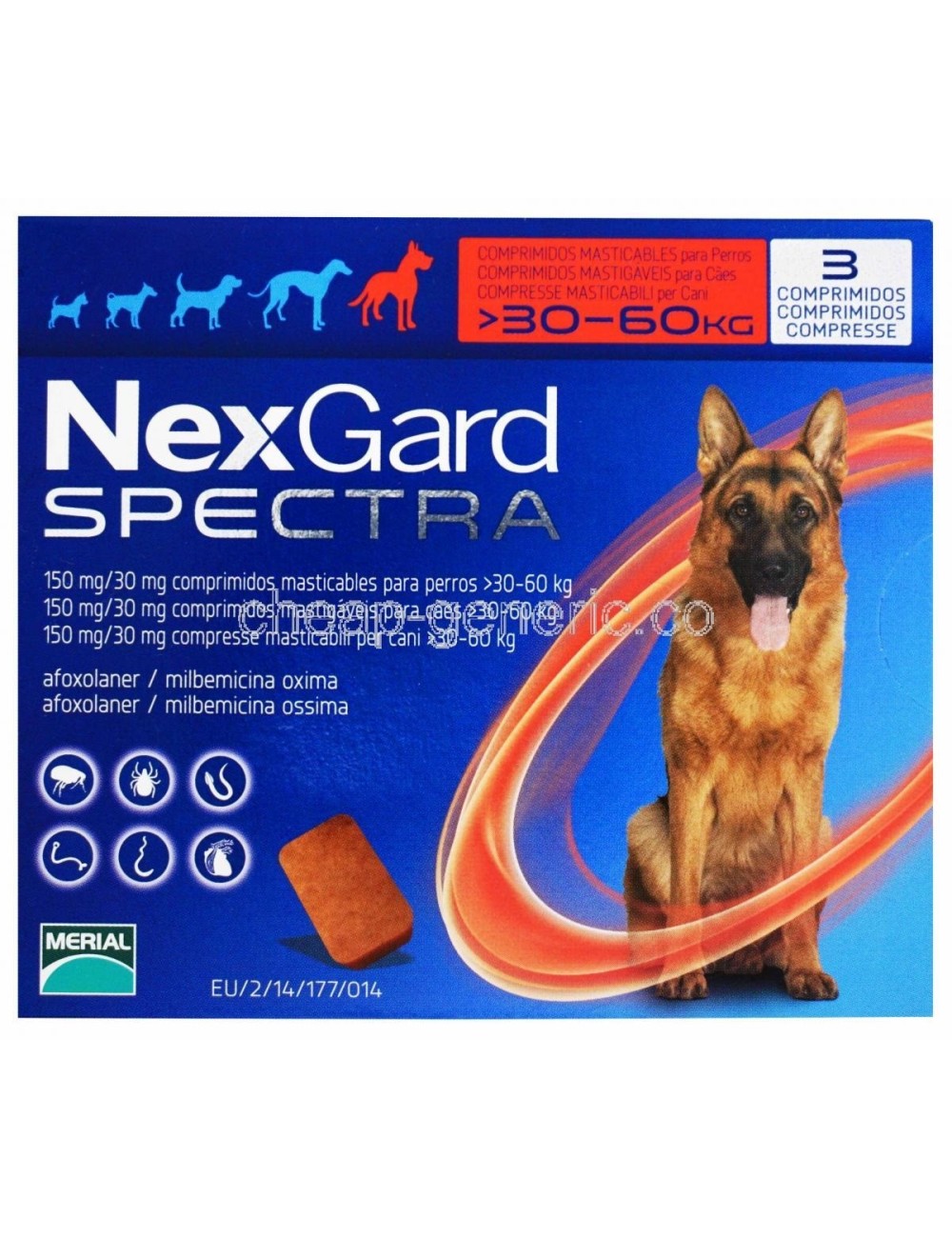 NEXGARD SPECTRA (30,1 A 60 KG.)