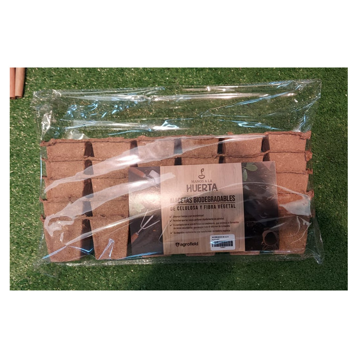 MACETAS BIODEGRADABLE X 30 UNIDADES DE 4,5 X 4,5 X 5 (H)