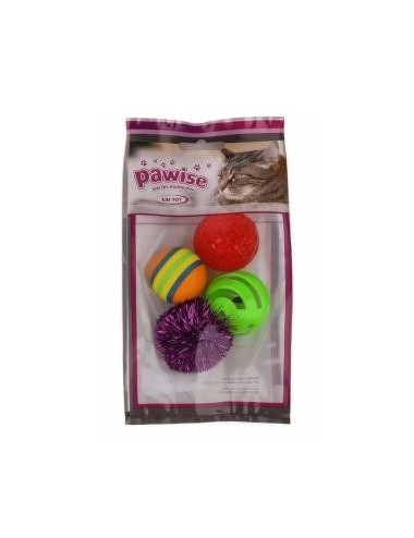 PAWAISE - PACK 4 JUGUETES PARA GATOS REF 28205