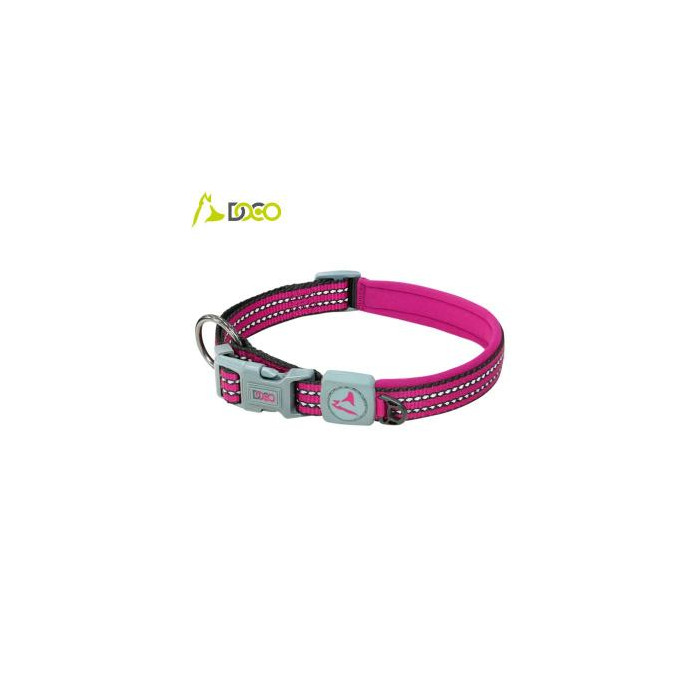 COLLAR DE NYLON DOCO VARIO REFLECTIVO -ROSADO- L REF DCV002
