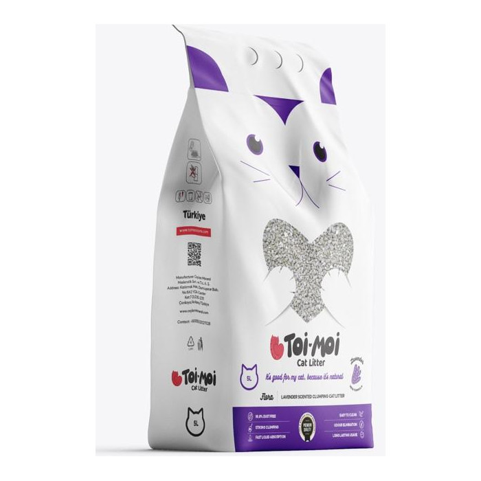 ARENA FLORA -TOI MOI- LAVENDER CLUMPING CAT LITTER X 5 LITROS