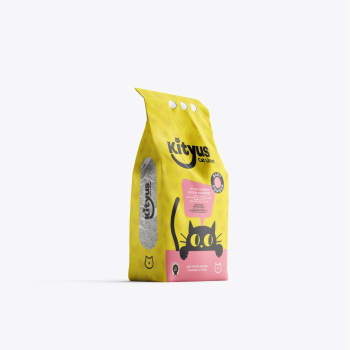 ARENA -KITYUS- BABY POWDER CLUMPING CAT LITTER X 5 LITROS