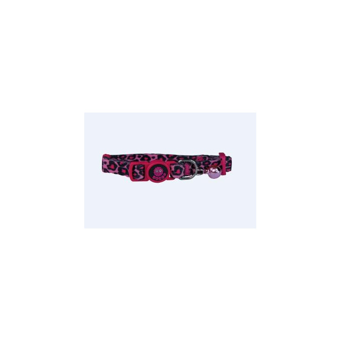 COLLAR DE NYLON P GATO DOCO -ANIMAL PRINT ROSA- REF DCAT002