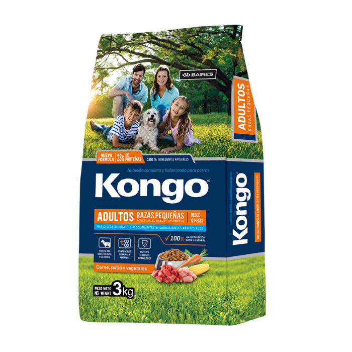KONGO ADULTO RAZAS PEQUEÑAS X 3 KG