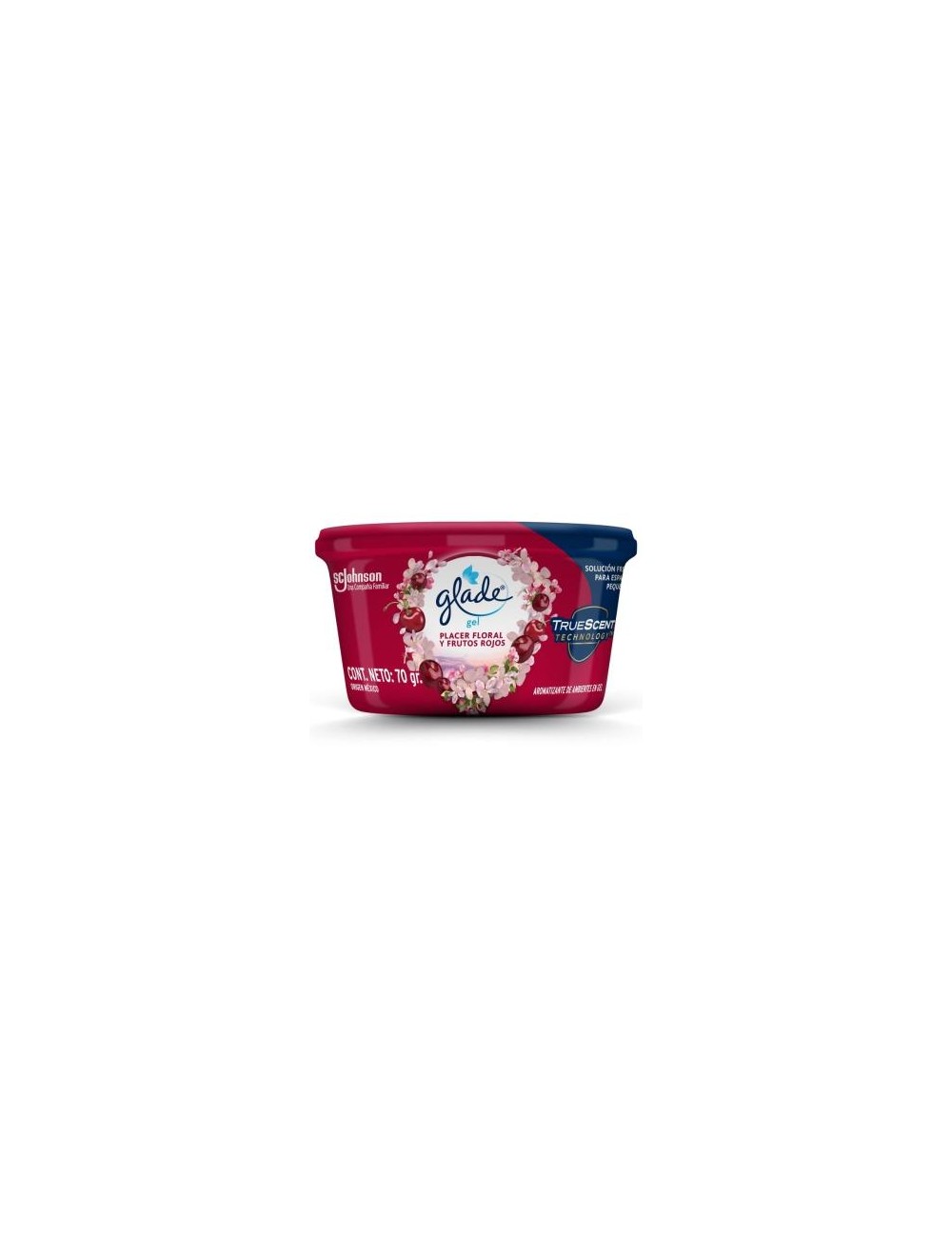 AROMATIZANTE GLADE MINIGEL FLORAL Y FRUTOS ROJOS X 70 GRS