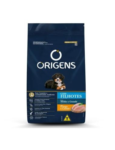 BALANCEADO ORIGENS PERROS FILHOTES MEDIANOS X 3KG