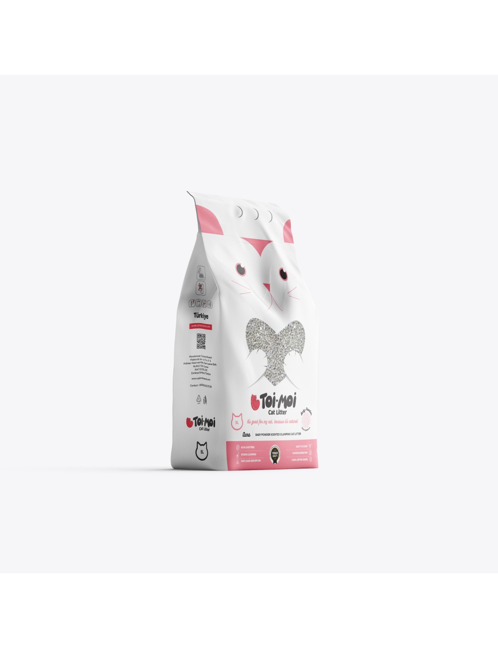ARENA AURA -TOI MOI- BABY POWDER CLUMPING CAT LITTER X 5 LITROS