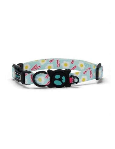 COLLAR DE NYLON DOCO -ESTAMPADO CELESTE- L REF DCL002