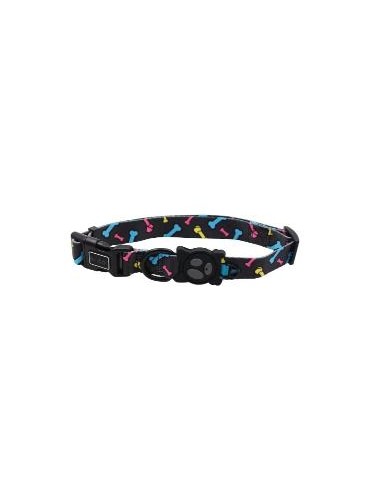 COLLAR DE NYLON DOCO -ESTAMPADO HUESO- L REF DCL002
