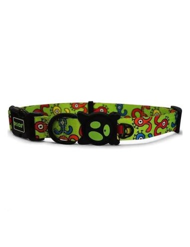 COLLAR DE NYLON DOCO -ESTAMPADO VERDE- S REF DCL002