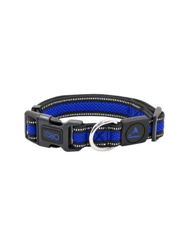 COLLAR DE NYLON DOCO REFLECTIVA -AZUL- M REF DCA002