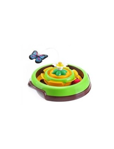 JUGUETE PARA GATO -CAT SPIN- PLATO CON PELOTA Y MARIPOSA REF.: 20282