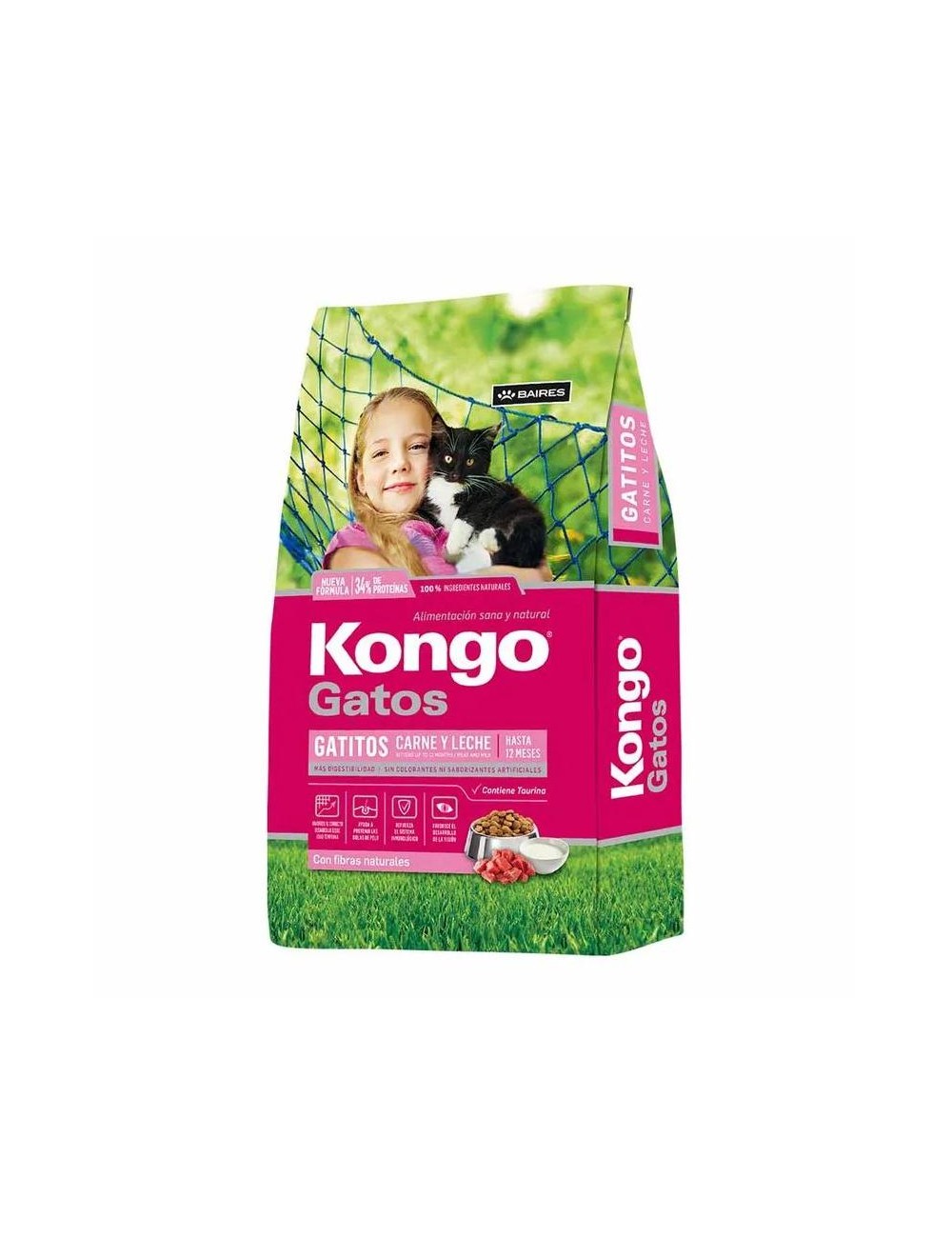 KONGO GATITOS CARNE & LECHE X 1 KG