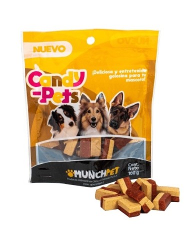 SNACKS CANDY PETS -MUNCHPET- X 100 GRAMOS