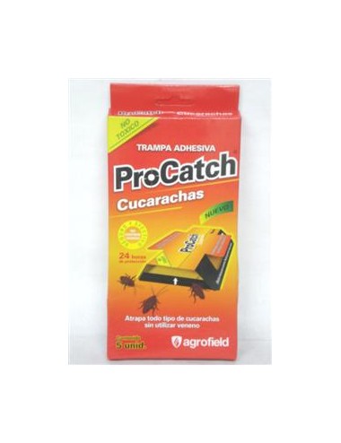 TRAMPA PARA CUCARACHAS -PROCATCH- C-101 X 5 UNID DE 18X9 CM