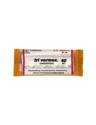TRI VERMEX (PARA 40 KILOS) X 4 COMPRIMIDOS