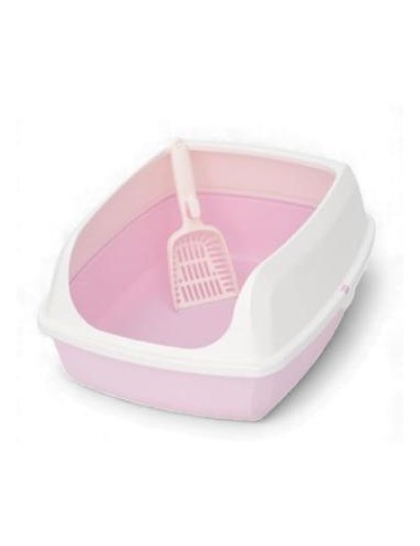 BANDEJA SANITARIA JCBPET CON PALITA GRANDE ROSADO REF MSP-B05