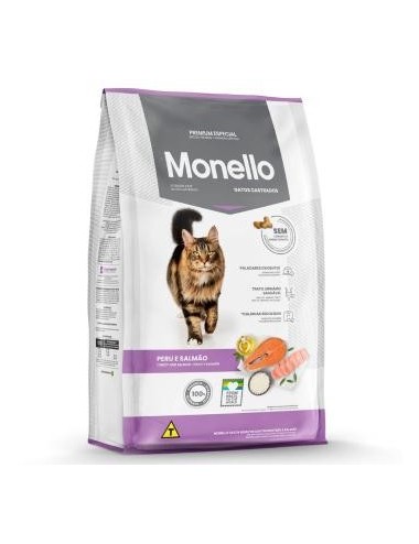 BALANCEADO MONELLO GATO ADULTO CASTRADO PAVO Y SALMON 1 KG