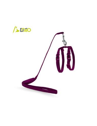 ARNES + TIRADOR DE NYLON P/ GATO DOCO -LILA- REF DCAT2011072
