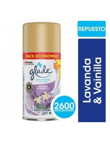 AROMATIZANTE GLADE AUTOMATICO REFIL LAVANDA Y VAINILLA X 177ML