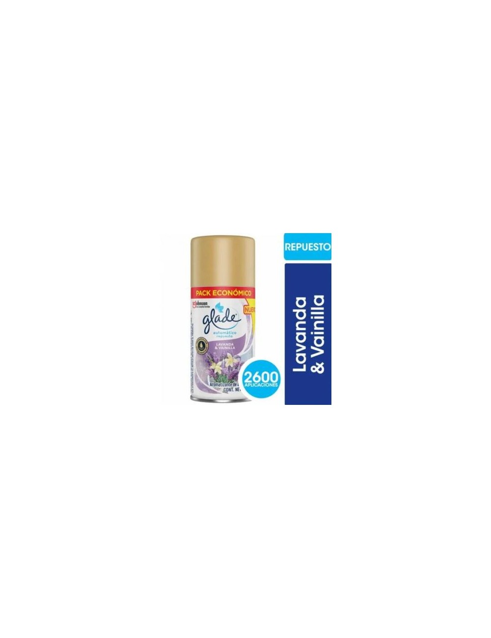 AROMATIZANTE GLADE AUTOMATICO REFIL LAVANDA Y VAINILLA X 177ML
