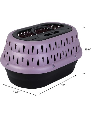 CAJA TRANS. CAT KENNEL DE DOS PUERTAS LILA (19") 5KG REF. 41455
