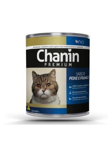 CHANIN PREMIUM LATA GATO ADULTO SABOR PESCADO 280 GRS.