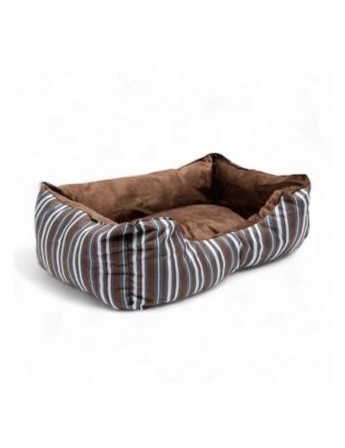 CAMA -PAWISE- MARRON A RAYAS PARA PERRO REF.: 12307