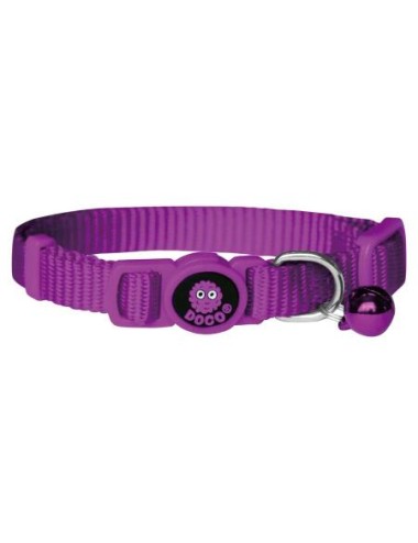 COLLAR DE NYLON P/ GATO DOCO -FURBALL LILA- REF DCAT001