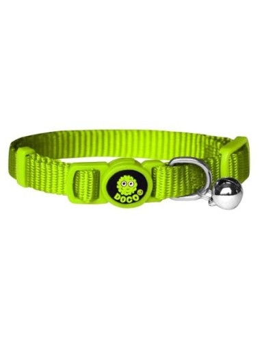 COLLAR DE NYLON P/ GATO DOCO -FURBALL VERDE- REF DCAT001