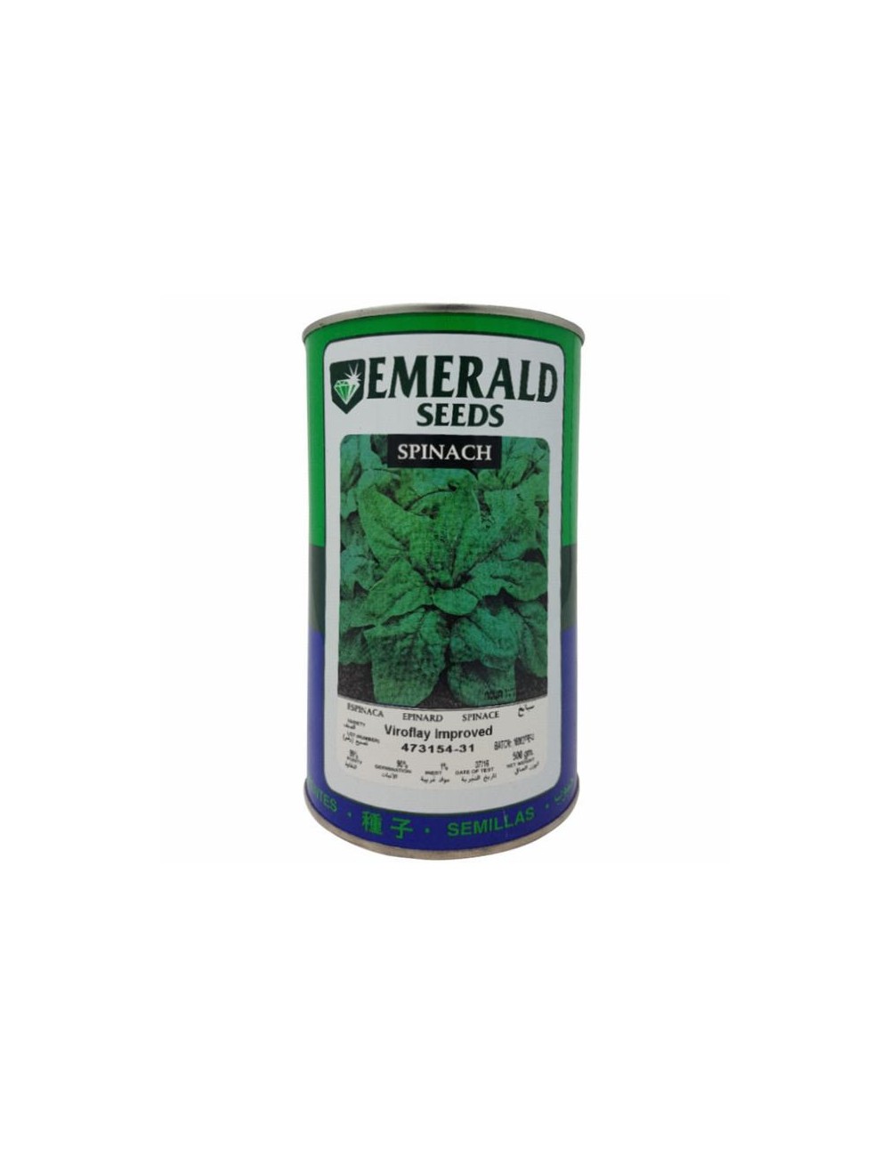 ESPINACA VIROFLAY IMPROVED -EMERALD- LATA X 500 GRAMOS