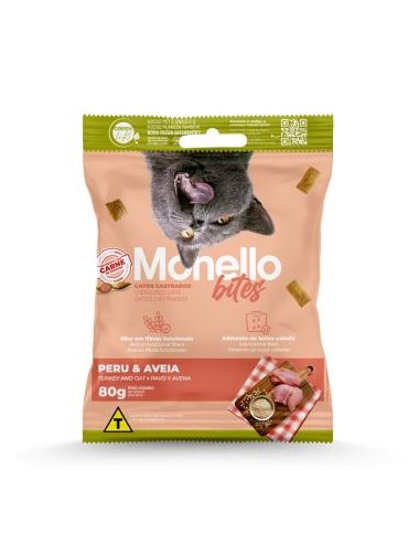 PATE MONELLO BITES GATO CASTRADO 80G
