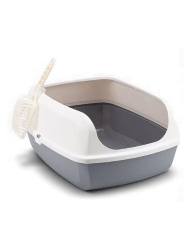 BANDEJA SANITARIA JCBPET CON PALITA GRANDE GRIS REF MSP-B05