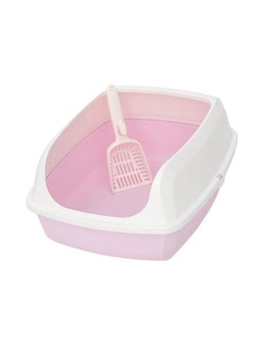 BANDEJA SANITARIA JCBPET CON PALITA MEDIANO ROSADO REF MSP-B04