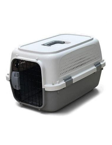 CAJA TRANSPORTADORA JCBPET DOBLE PUERTA GRIS REF BH-2S - 56.5*36*32.5