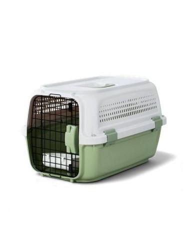 CAJA TRANSPORTADORA JCBPET DOBLE PUERTA VERDE REF BH-2S - 56.5*36*32.5